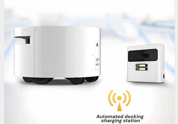 Compact Mobile Robot Chassis for Indoor Delivery, Disinfection, and Patrol Development02
